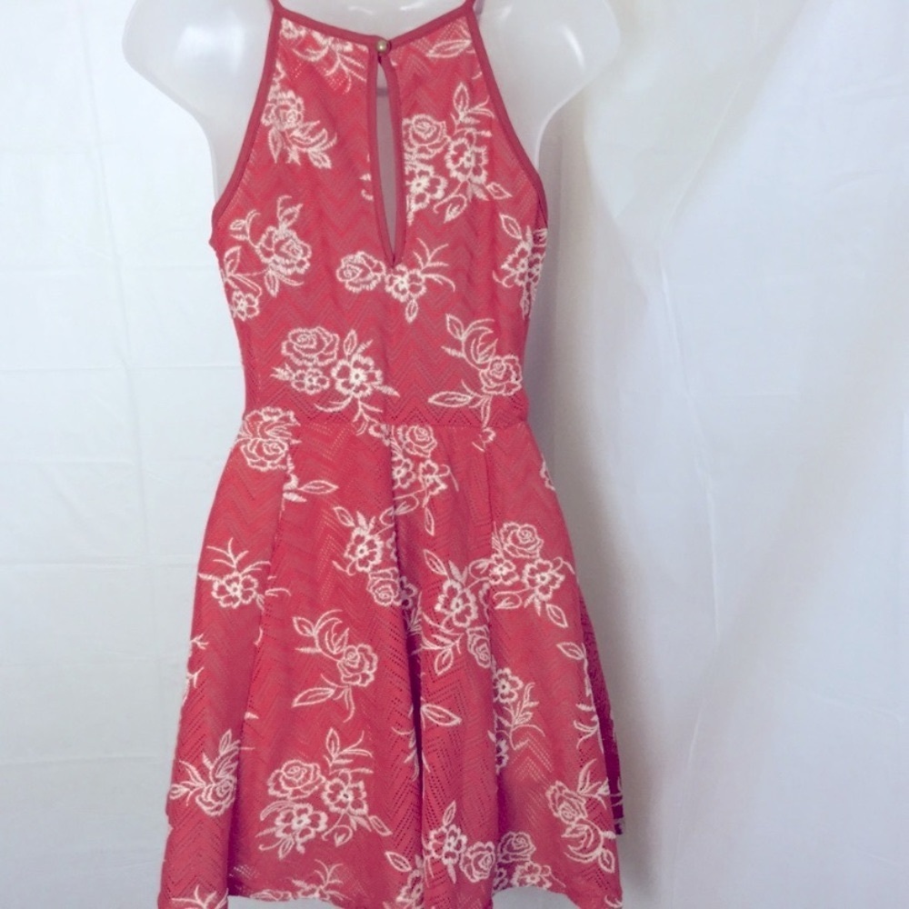 Honey and Rosie Festival Boho Sleeveless Mini Red Pattern Tank Dress ✌🏽 - Picture 3 of 8